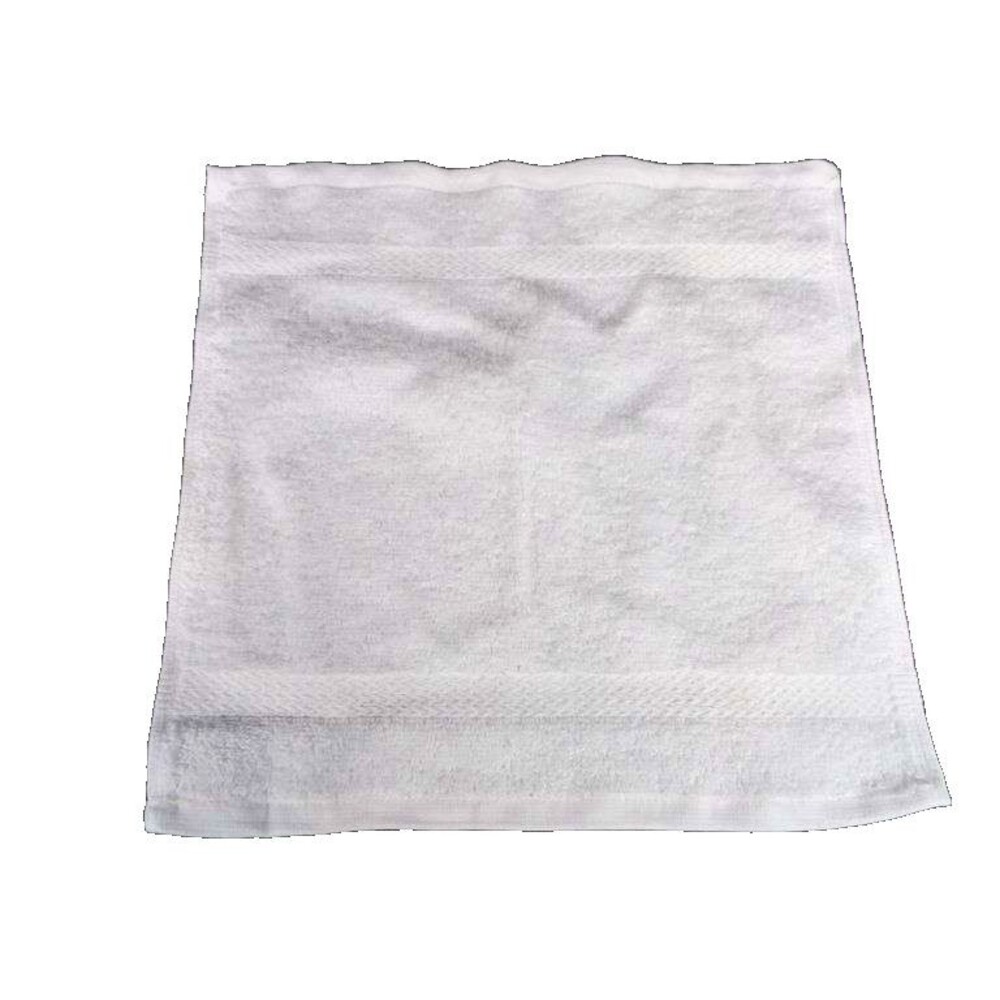 12 Pack, Kitchen Dishcloths 12x12 Striped Dish Towels, White 100% Cotton